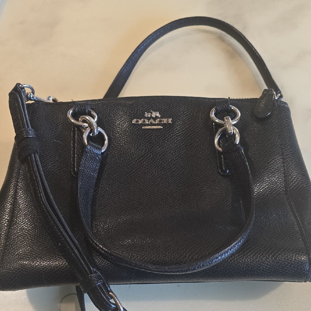 Coach Black Leather Satchel